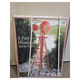 NEW in Box  6 FT Red & White Windmill