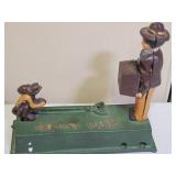 Cast Iron Mechanical Monkey Bank Works