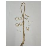 Fun, Flirty Gold Tone Necklace, Earrings,Nordstrm+