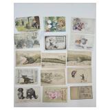 Humorous Period Postcards-"Mule Barometer"