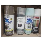 Lot Of Spray Paint & Primer, Flat, Enamel