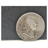 1953 D Silver Franklin Half Dollar Coin