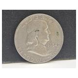 1954  D Silver Franklin Half Dollar Coin