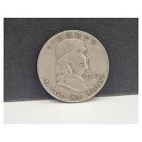 1949 D Silver Franklin  Half Dollar Coin