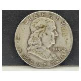 1959 D Silver Franklin Half Dollar Coin