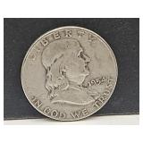 1954  D Silver Franklin Half Dollar Coin