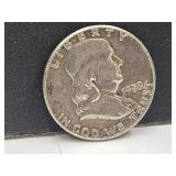 1958 Silver Franklin Half Dollar Coin