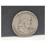1953  D Silver Franklin Half Dollar Coin