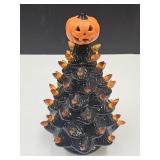 Battery Operated Halloween Ceramic Tree 11" H