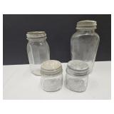 Half Pint Ball Jars & 2 VTG Jars W Lids