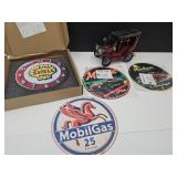 Shell Clock 7.5", Metal Signs Mobilgas & Metal Car
