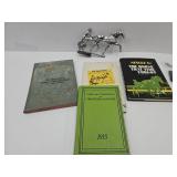 1 VTG "Trotter Horse" Car Hood Ornament & Books