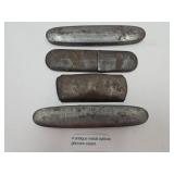 4 Antique Metal Optical Eyeglass Cases