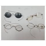Antique Metal Eyeglasses Metal Content Unknown