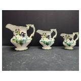 3 Vintage Japan Rooster Creamer Set up to 4 1/4"h