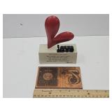 Copper Bronze Numbered  Stamp 5 .5 x 3.5" & Love