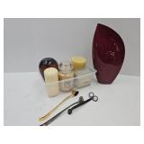Modern Vietnam Red Vase 14.5" See Marker & Candles