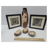 Asian Home Decor; Wall Art 8.5" W & Bomviet Vase+