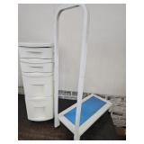 4 Drawer Organizer 9 x 15 x 27" high & Step