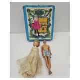 1968 Barbie Case w Ken Doll & AE Doll- See Cond