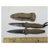 Smith & Wesson 2 Knives w 1 Sheath- See Sizes