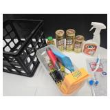 Crate W New Cleaners, Bomami, Scrub Brushes, Oil +