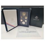 1990 US Mint Prestige Set w Silver Dollar & COA