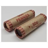 2 Full Rolls Wheat Penny Coins