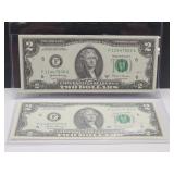 Two 1957 $2 Currency Notes