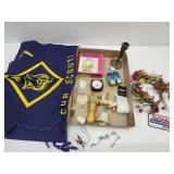 Adv. Matches, Shaving Brush, Train Charm Bracel+