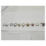 Lot of 10 Costume Rings