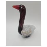 Murano Style 9.5" Heavy Art Glass Duck