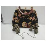 VTG Japan Spaghetti Poodles & Brocade Purse