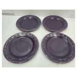 4 Longaberger Pottery Plates 10"W