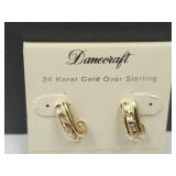 24k Gold Over Sterling Earrings