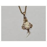 1/20th 12k Gold Filled Cameo Necklace 18" Chain