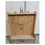 Vintage Wood Gun Rack w Drawer 26 x 36" h