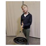 Primitive Galvanized Washer 29" high