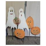 Large Lot Of Outdoor Halloween Signs See Size