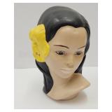 Ceramic / Chalkware Hula Girl Bust