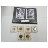 Foreign Coins & Manning & Harrison Football Cards