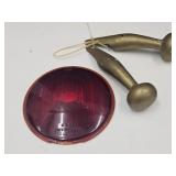 Brass Knobs for Hames & Red Driving Glass Lens