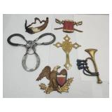 Brass Cross10.5" H, Aluminum Wall Decor &Puzzle