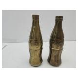 2 Brass Coca Cola Coke Bottles