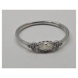 New 925 Silver Opal Ring Sz 8