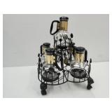 MCM Small Pitchers w Display Stand