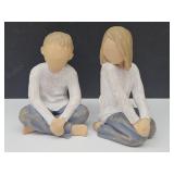 2 Willow Tree Figures Joyful 3-3.25"