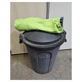 Trash Can W Lid & Folding Chair W Bag