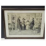 1906 Framed & Signed AB Frost "Marriage" 17x23" H