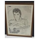 Elvis Presley Pencil Print By Larry Wright